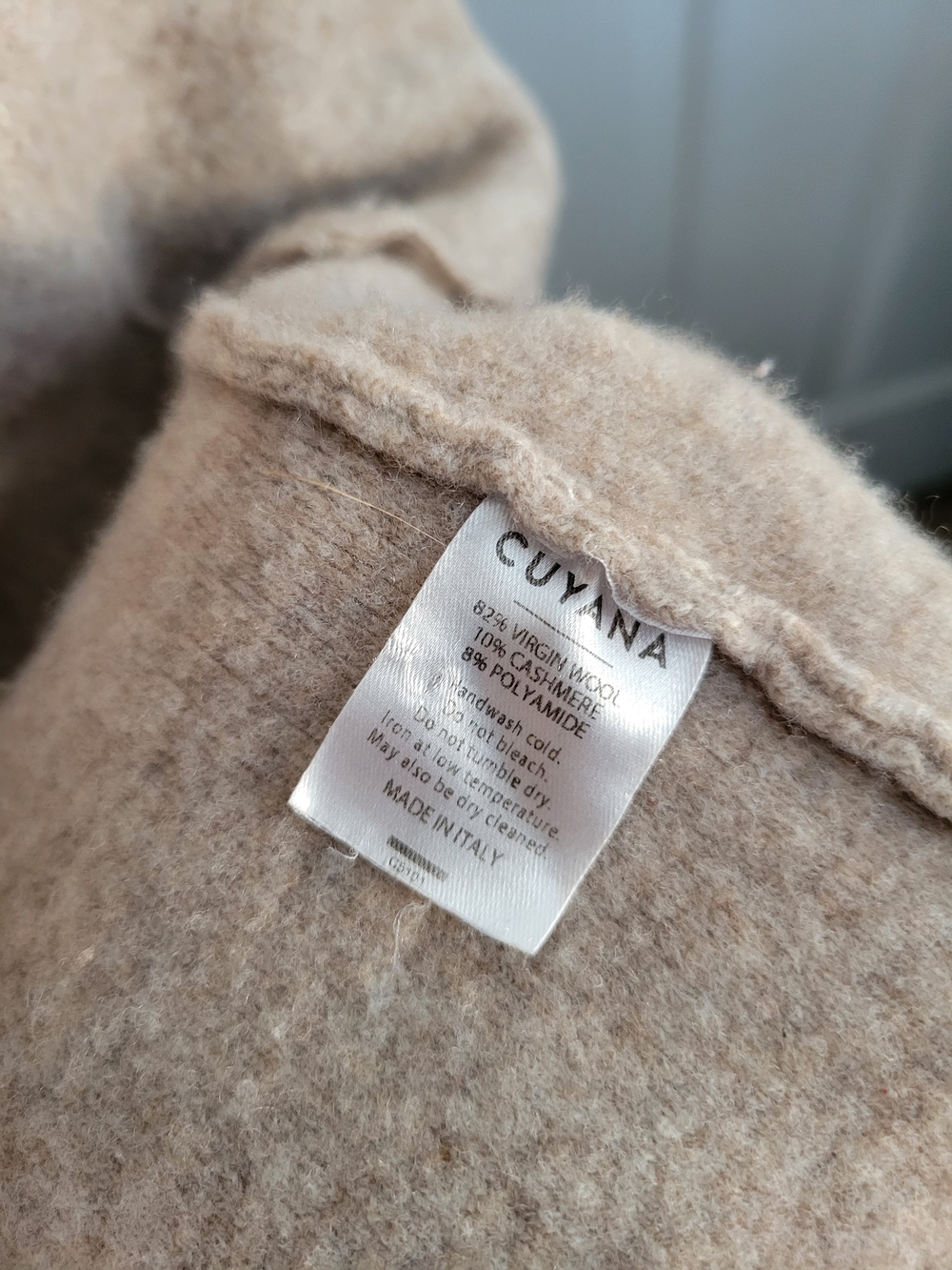 Cuyana Cream Wrap Sweater Coat - Picture 8 of 9